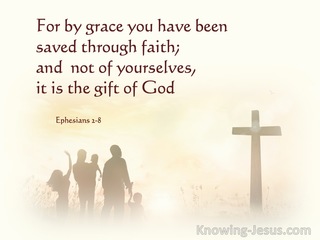 Ephesians 2:8  By Grace You Have Been Saved (maroon)